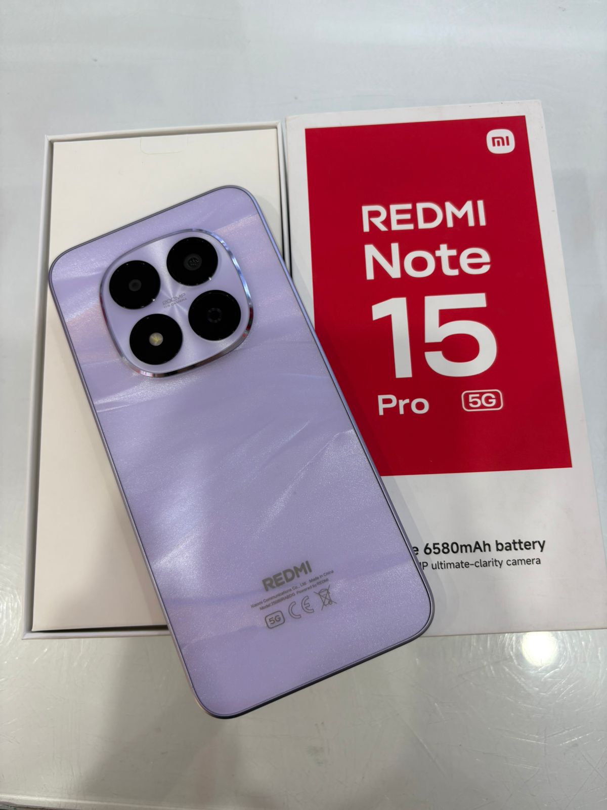 ĐIỆN THOẠI DI ĐỘNG (TEL) REDMI NOTE 15 PRO 5G 6.83/MTK D7400-Ultra/12G/256G/200MP+8MP/20MP/6580mAh (25080RABDG)/TÍM TN - Cũ