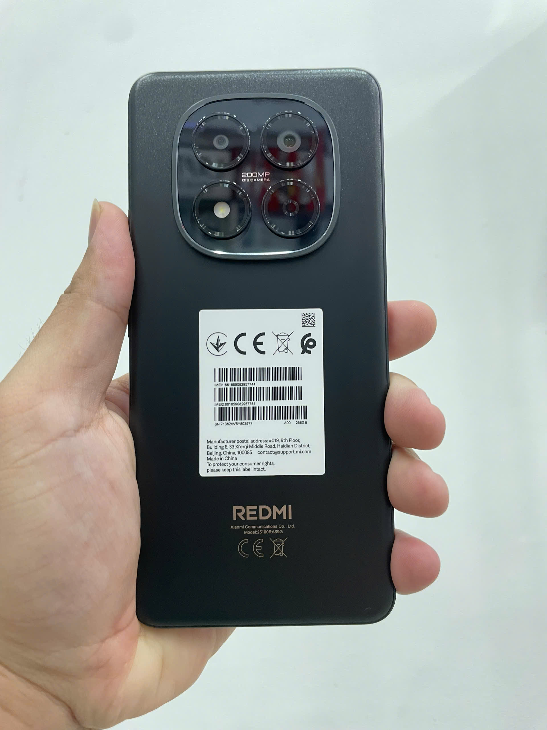 ĐIỆN THOẠI DI ĐỘNG (TEL) REDMI NOTE 15 PRO 6.77"/MTK Helio G200-Ultra/8G/256G/200MP+8MP/32MP/6500mAh (25100RA69G)/ĐEN (693255446