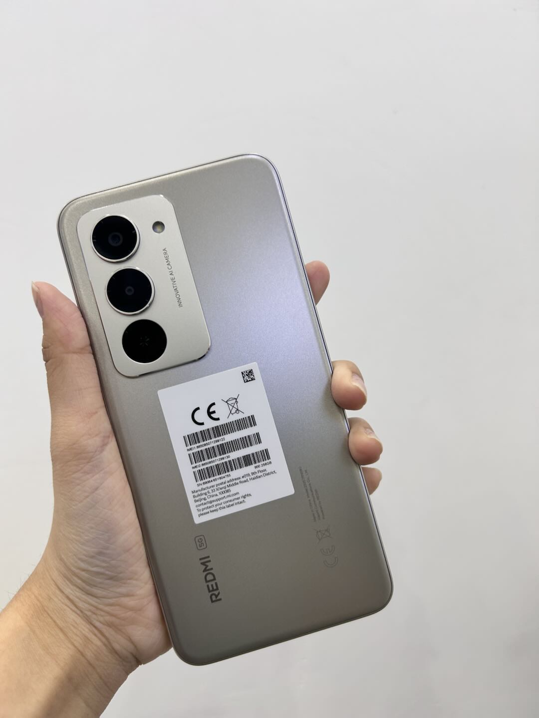 ĐIỆN THOẠI DI ĐỘNG (TEL) REDMI 15 5G 6.9"/SNAP 6S GEN 3/8G/256G/50MP+Auxiliary/8MP/7000mAh (25057RN09G)/XÁM 
