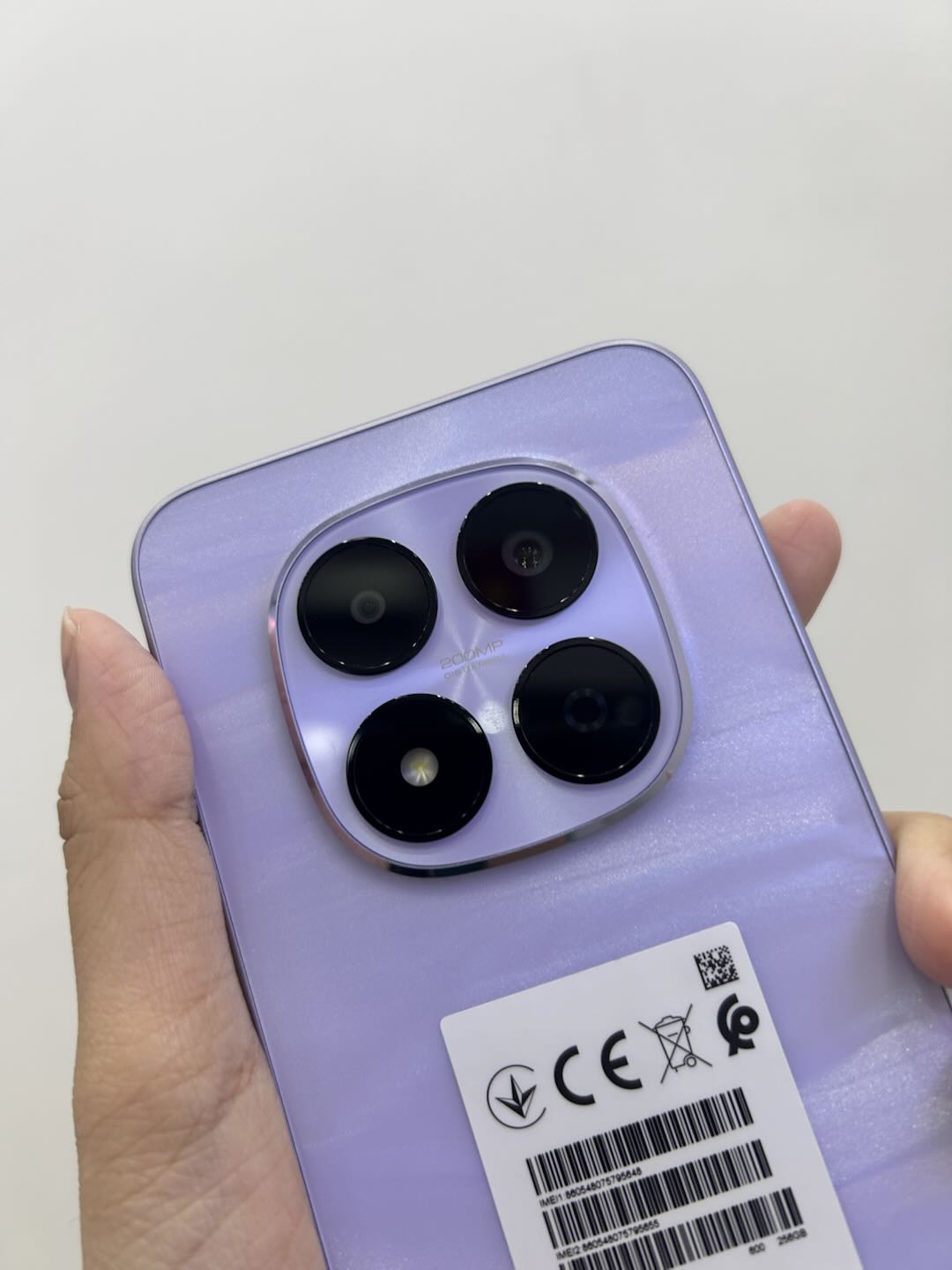 ĐIỆN THOẠI DI ĐỘNG (TEL) REDMI NOTE 15 PRO 5G 6.83/MTK D7400-Ultra/12G/256G/200MP+8MP/20MP/6580mAh (25080RABDG)/TÍM