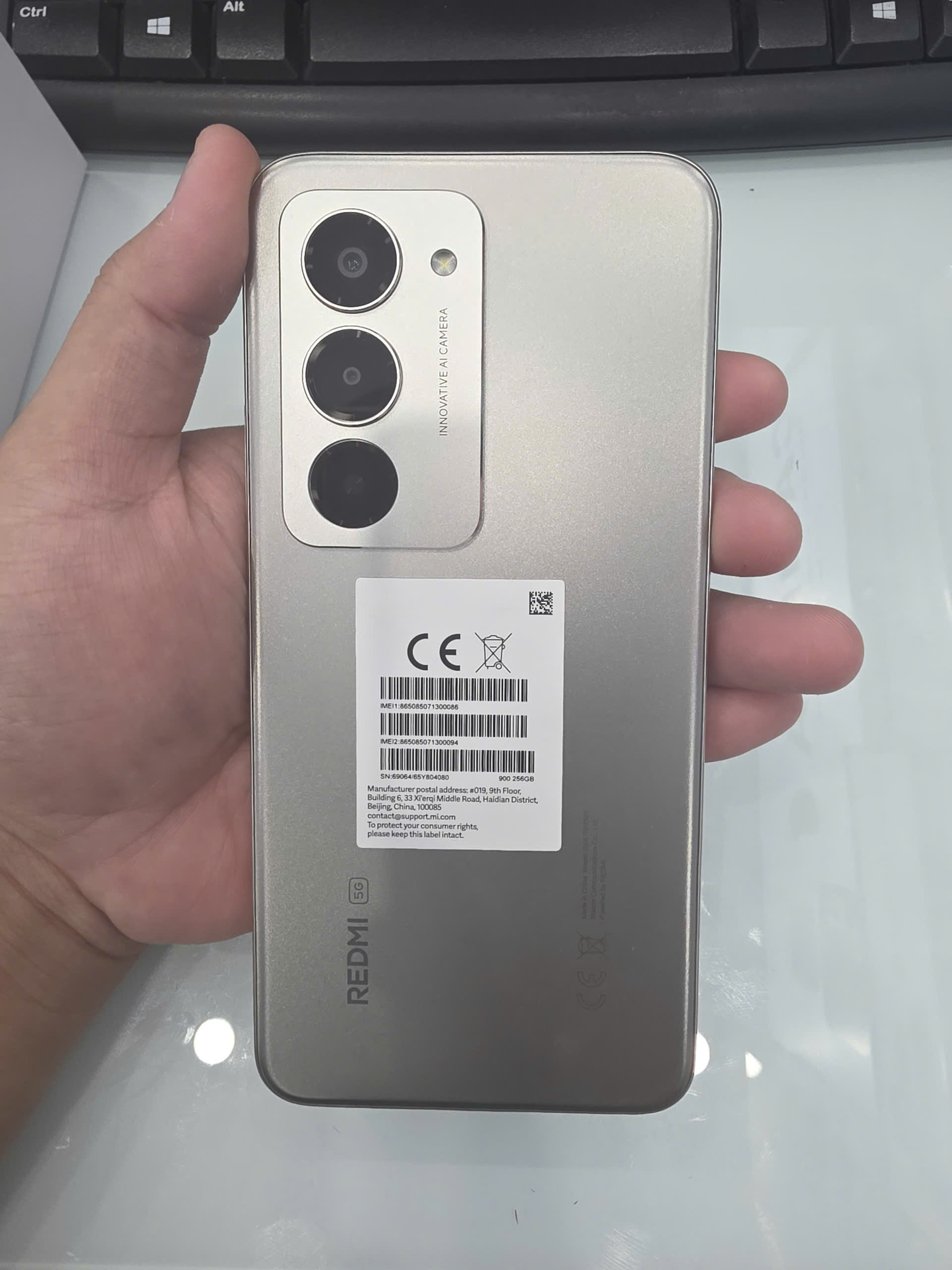 ĐIỆN THOẠI DI ĐỘNG (TEL) REDMI 15 5G 6.9"/SNAP 6S GEN 3/8G/256G/50MP+Auxiliary/8MP/7000mAh (25057RN09G)/XÁM (6932554454463)/ TN 