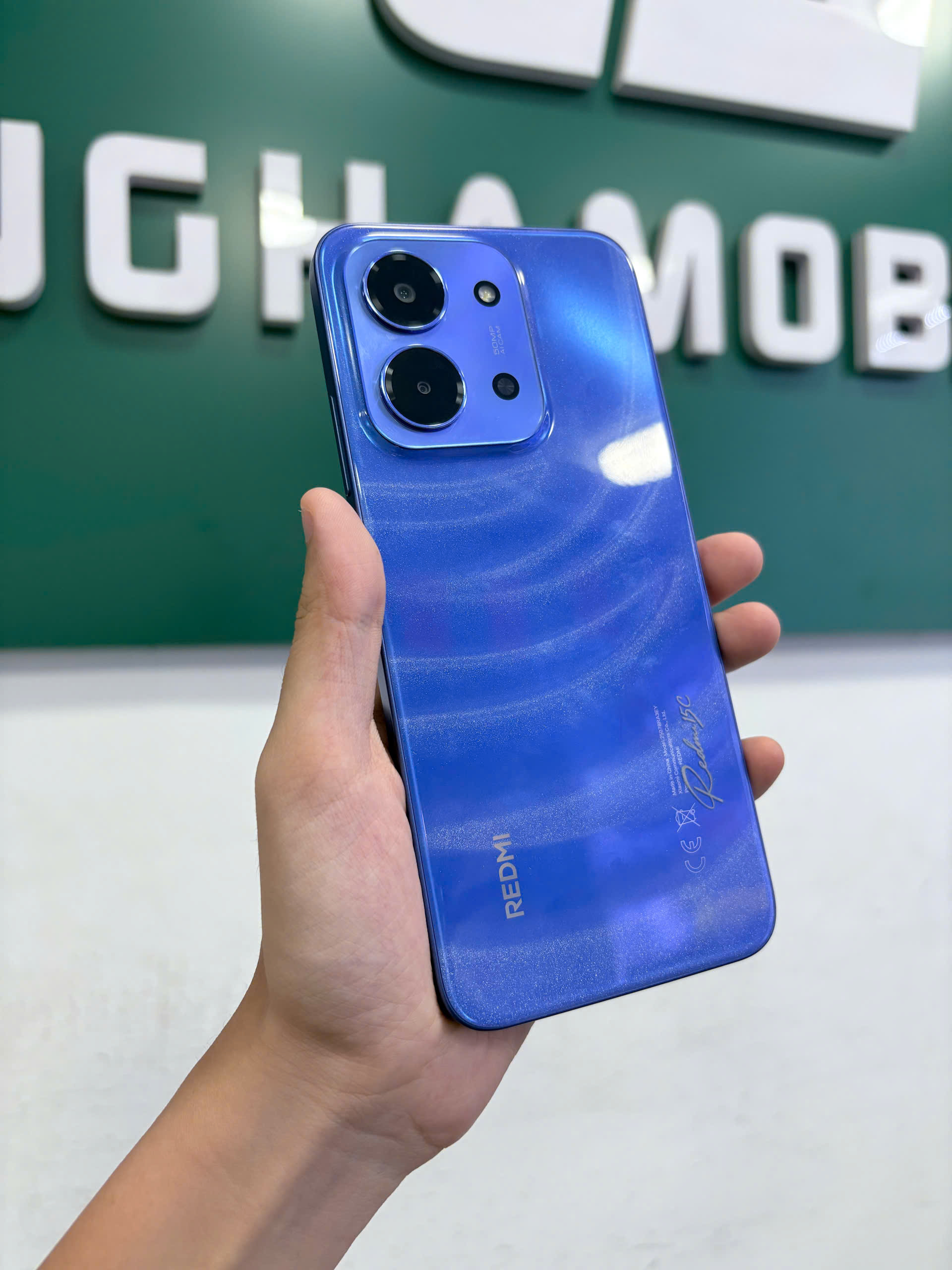 ĐIỆN THOẠI DI ĐỘNG (TEL) REDMI 15C 6.9"/MTK Helio G81 Ultra/4G/128G/50MP+QVGA/8MP/6000mAh (25078RA3EY)/XANH DƯƠNG (6932554455514