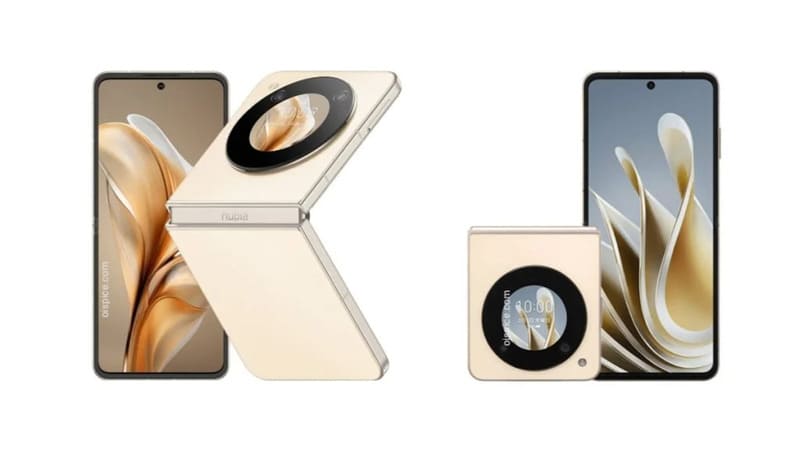 Nubia Flip Series sử dụng thiết kế gập dạng vỏ sò, phù hợp với người ưu tiên kích thước gọn khi mang theo và trải nghiệm màn hình gập