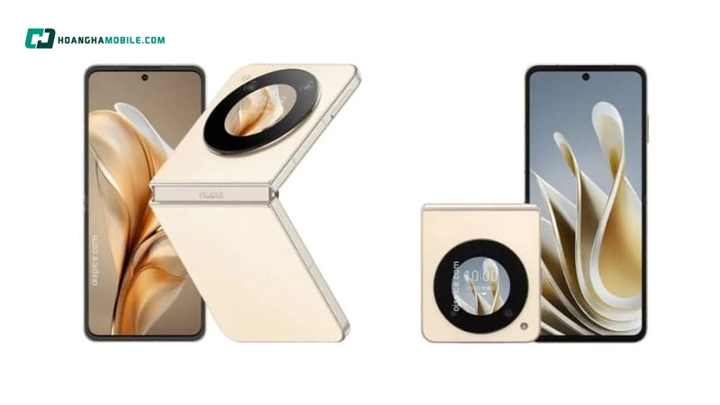 Nubia Flip Series sử dụng thiết kế gập dạng vỏ sò, phù hợp với người ưu tiên kích thước gọn khi mang theo và trải nghiệm màn hình gập Nubia Flip Series sử dụng thiết kế gập dạng vỏ sò, phù hợp với người ưu tiên kích thước gọn khi mang theo và trải nghiệm màn hình gập