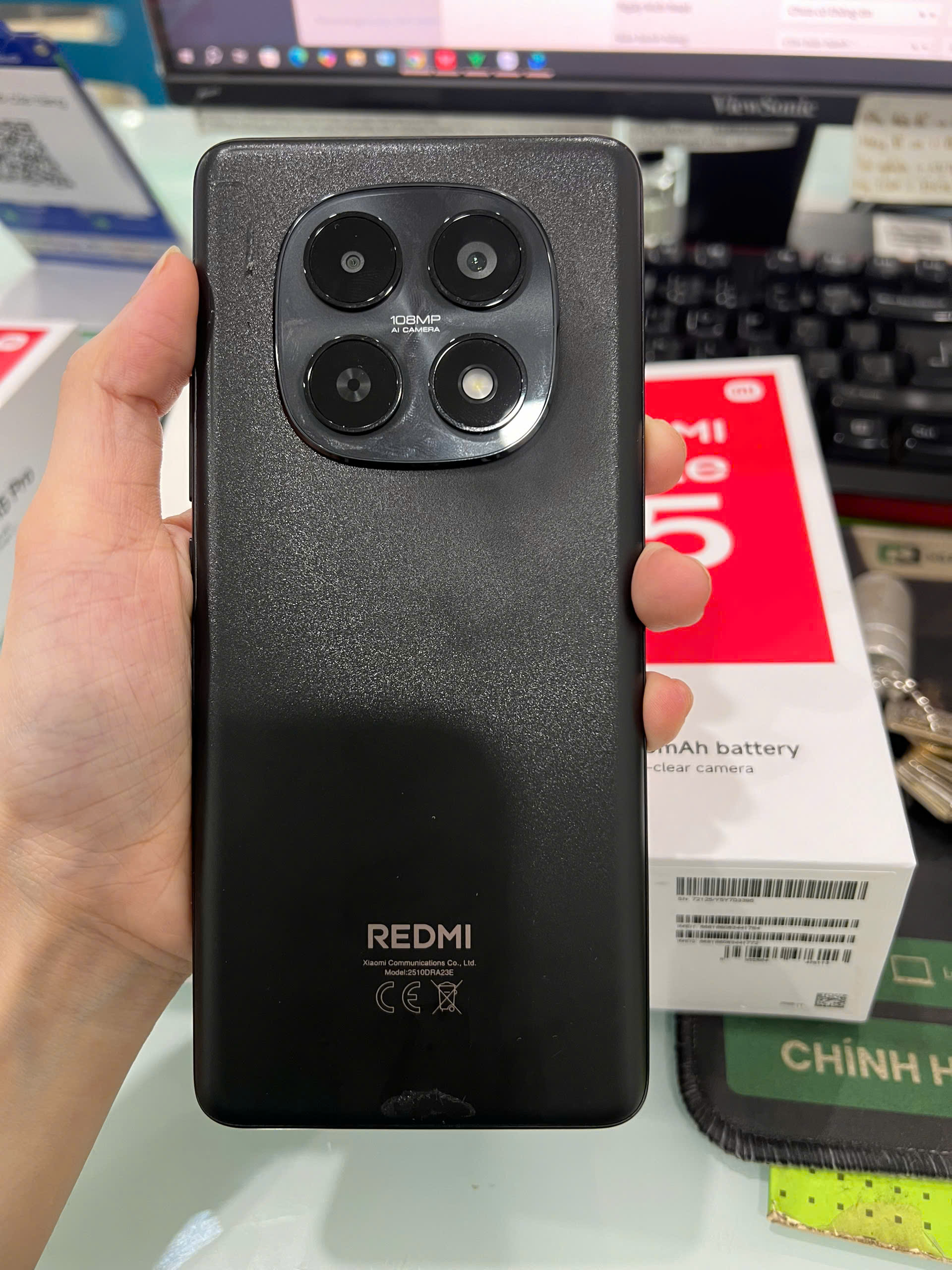 ĐIỆN THOẠI DI ĐỘNG (TEL) REDMI NOTE 15 6.77"/MTK Helio G100-Ultra/6G/128G/108MP+2MP/20MP/6000mAh (2510DRA23E)/ĐEN