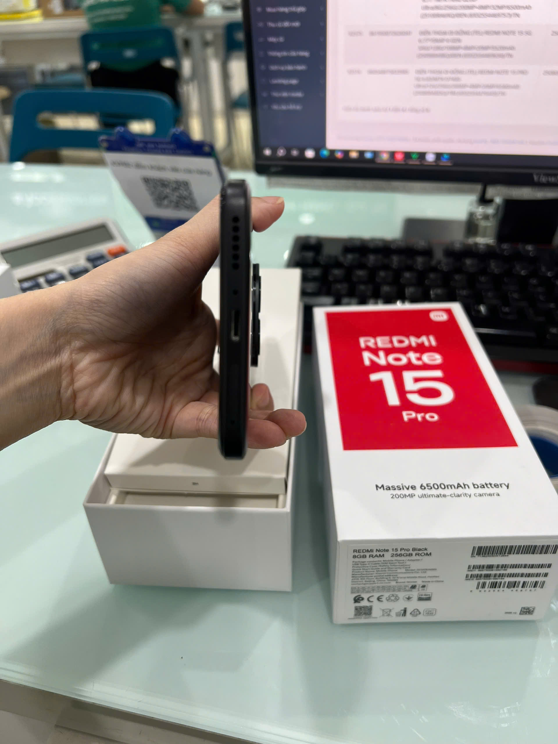 ĐIỆN THOẠI DI ĐỘNG (TEL) REDMI NOTE 15 PRO 6.77"/MTK Helio G200-Ultra/8G/256G/200MP+8MP/32MP/6500mAh (25100RA69G)/ĐEN (693255446