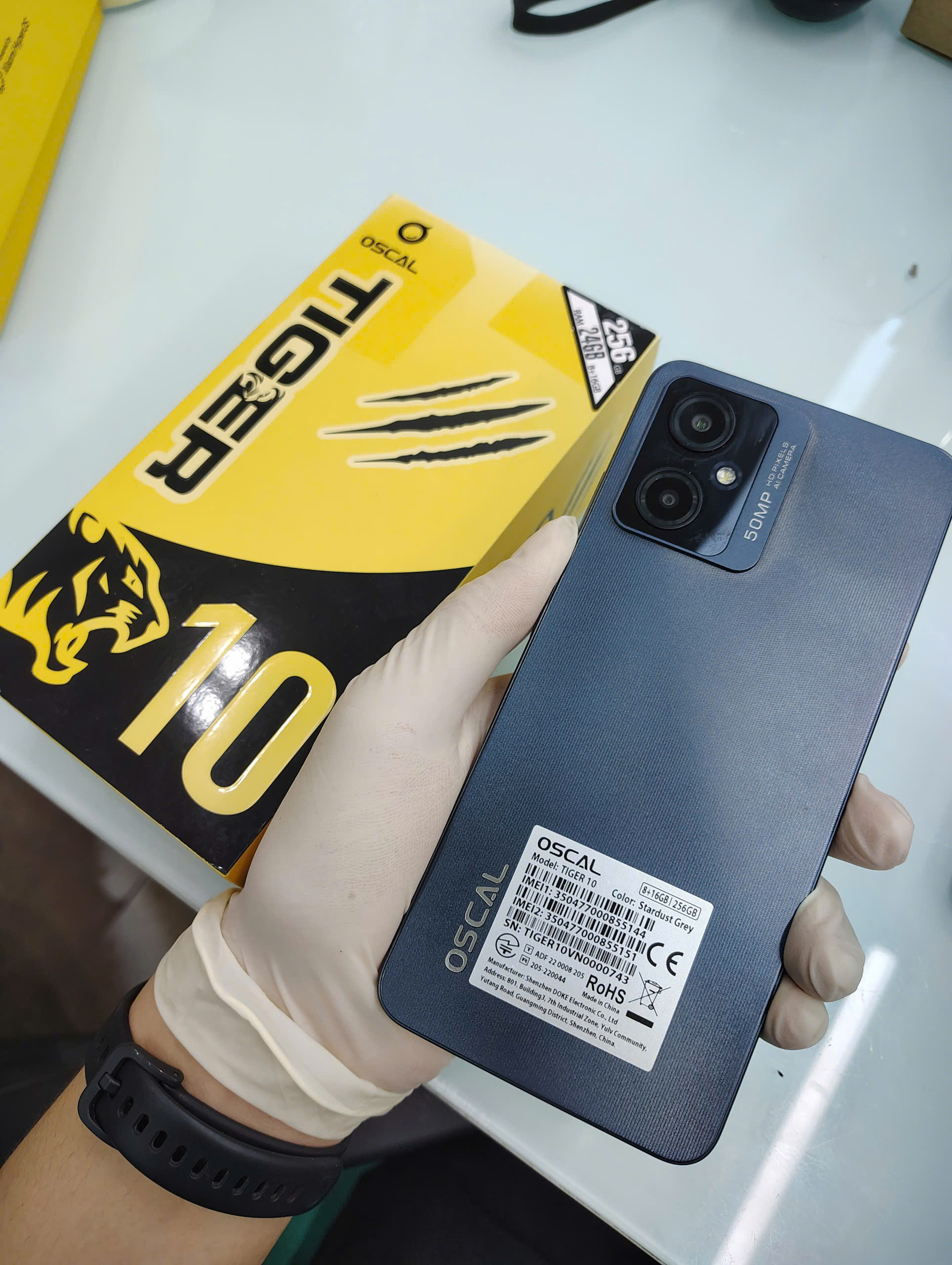 Điện thoại di động OSCAL TIGER 10 (8GB/256GB) - màu Xám (Stardust Grey)