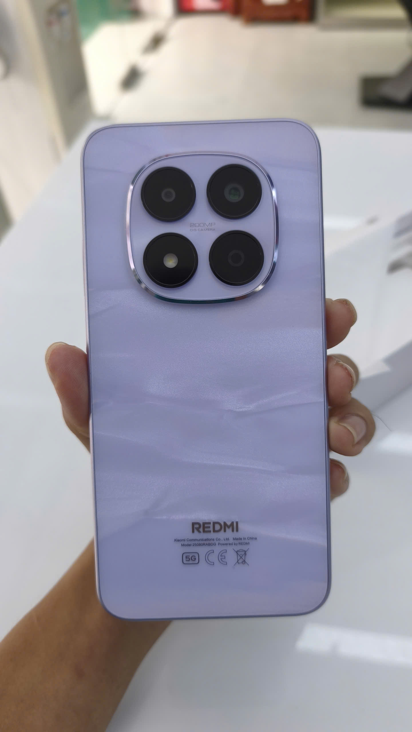 ĐTDĐ REDMI NOTE 15 PRO 5G 6.83/MTK D7400-Ultra/12G/256G/200MP+8MP/20MP/6580mAh (25080RABDG)/TÍM