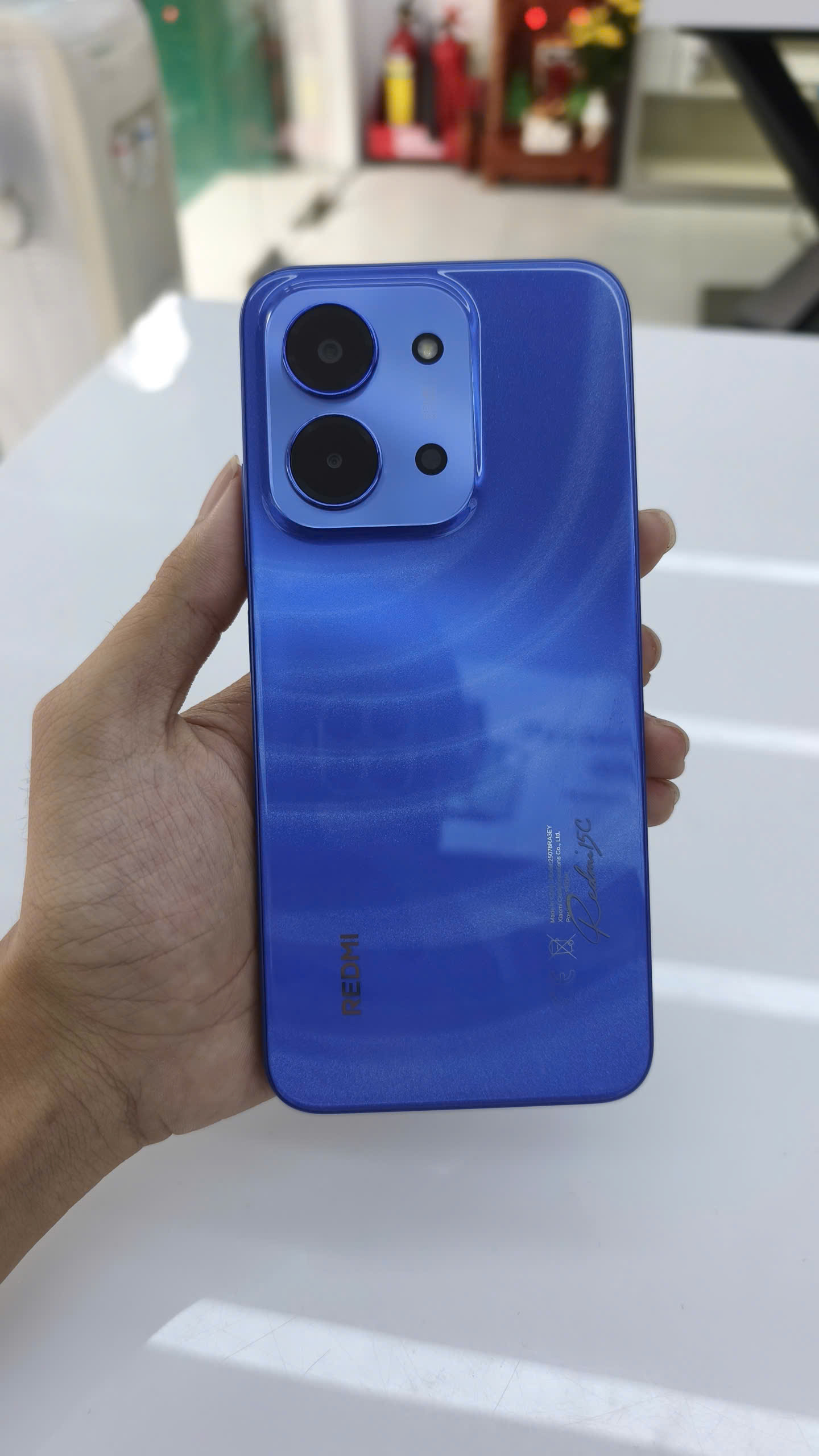 ĐIỆN THOẠI DI ĐỘNG (TEL) REDMI 15C 6.9"/MTK Helio G81 Ultra/4G/128G/50MP+QVGA/8MP/6000mAh (25078RA3EY)/XANH DƯƠNG (6932554455514