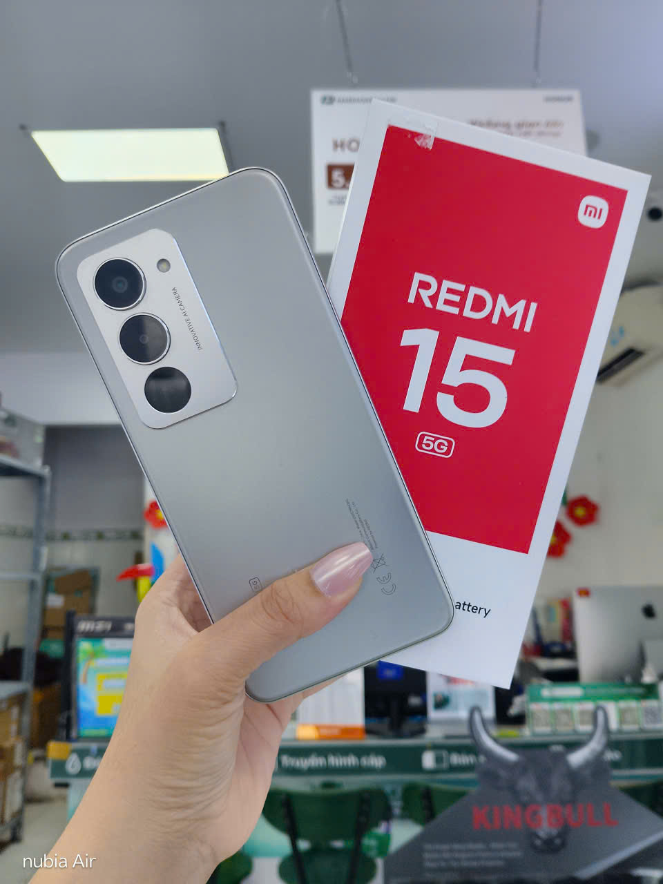 ĐIỆN THOẠI DI ĐỘNG (TEL) REDMI 15 5G 6.9"/SNAP 6S GEN 3/8G/256G/50MP+Auxiliary/8MP/7000mAh (25057RN09G)/XÁM (6932554454463)/TBH
