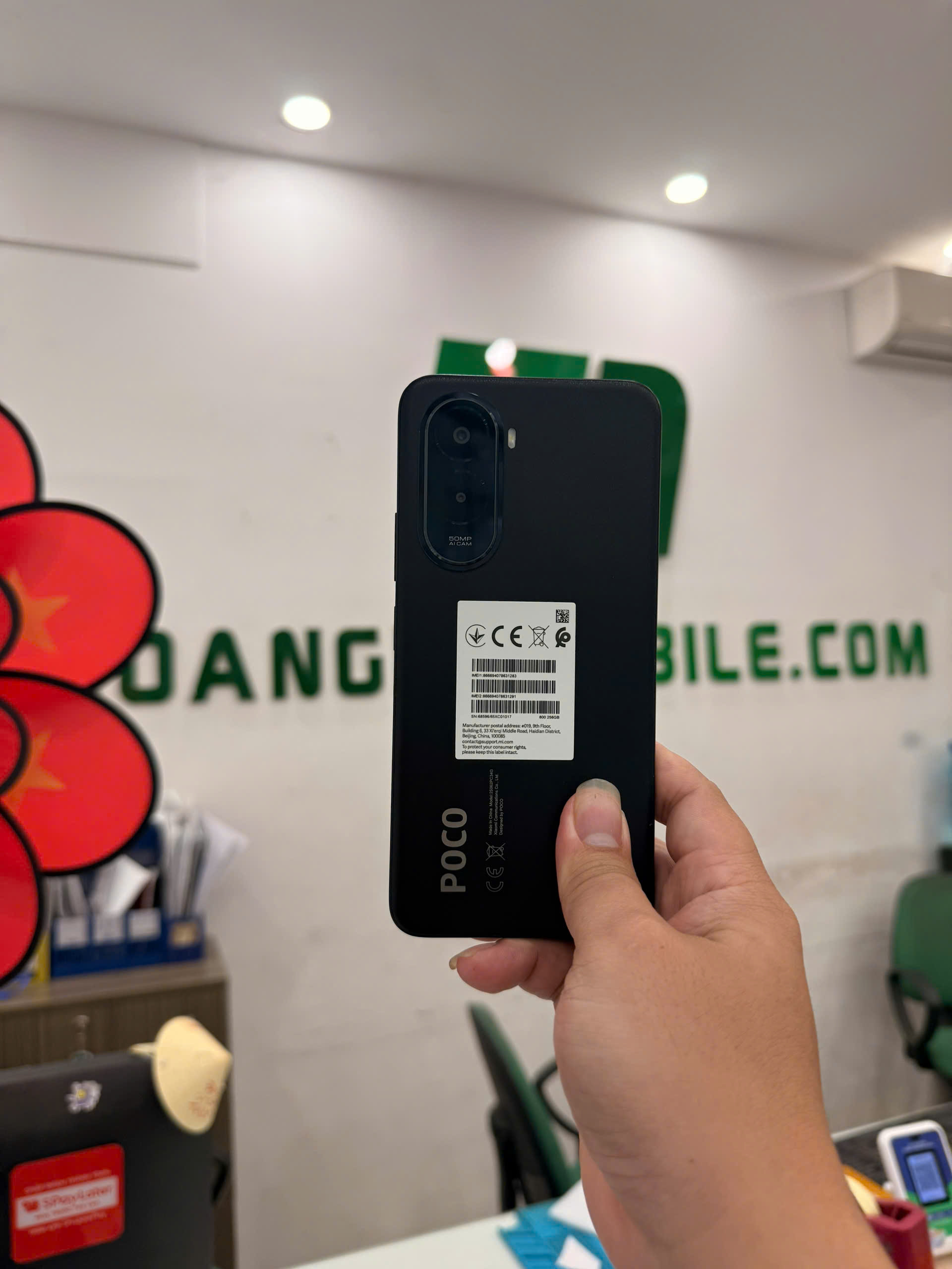 ĐIỆN THOẠI DI ĐỘNG (TEL) POCO M7 6.9"/SNAP 685/8G/256G/50MP+QVGA/8MP/7000mAh (25062PC34G)/ĐEN (6932554451868) - 866694078631283 