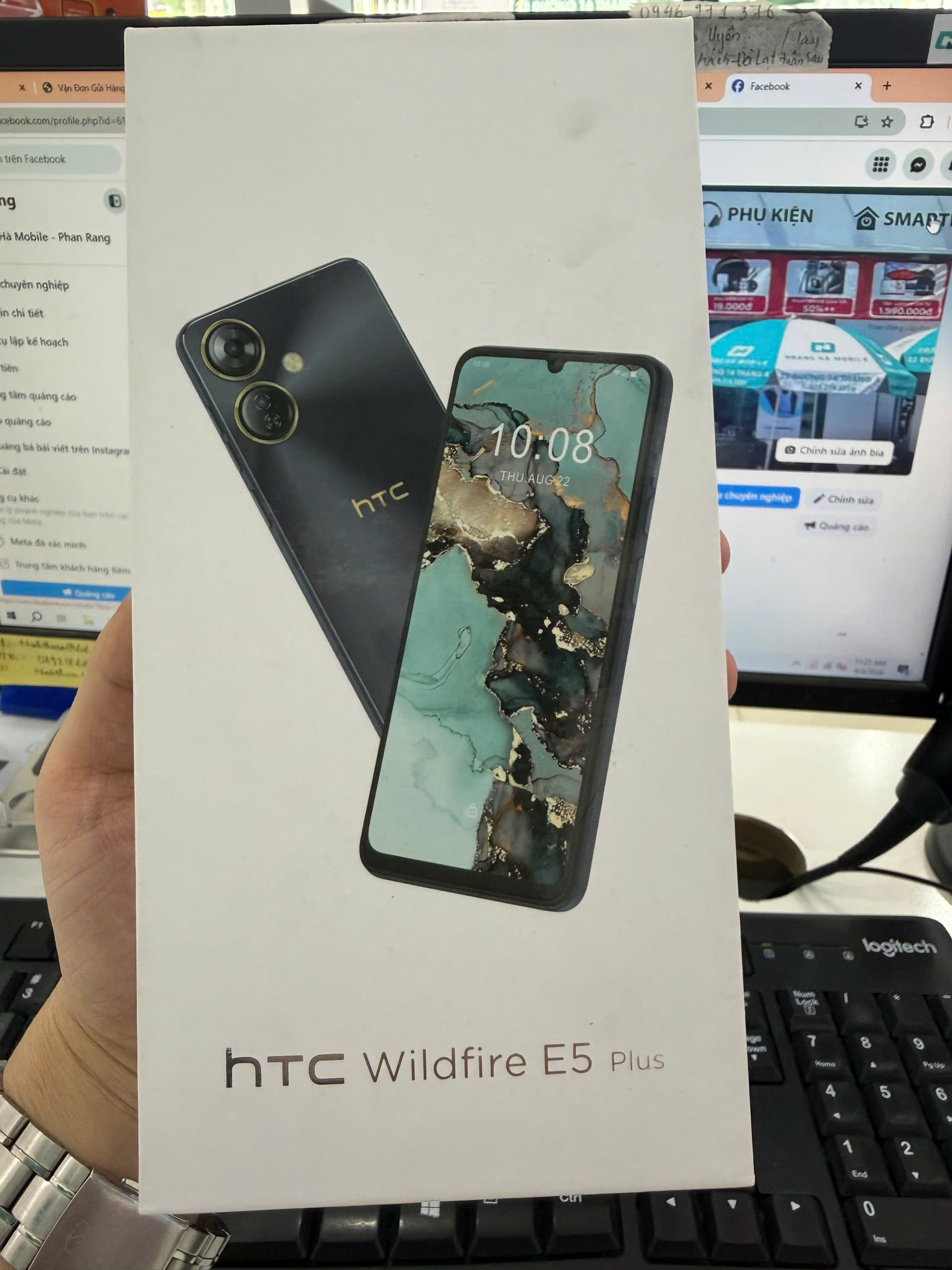 Điện thoại di động thương hiệu HTC Model Wildfire E5 Plus màu Xám (Grey) - 350594130054339 - HE5PLXM