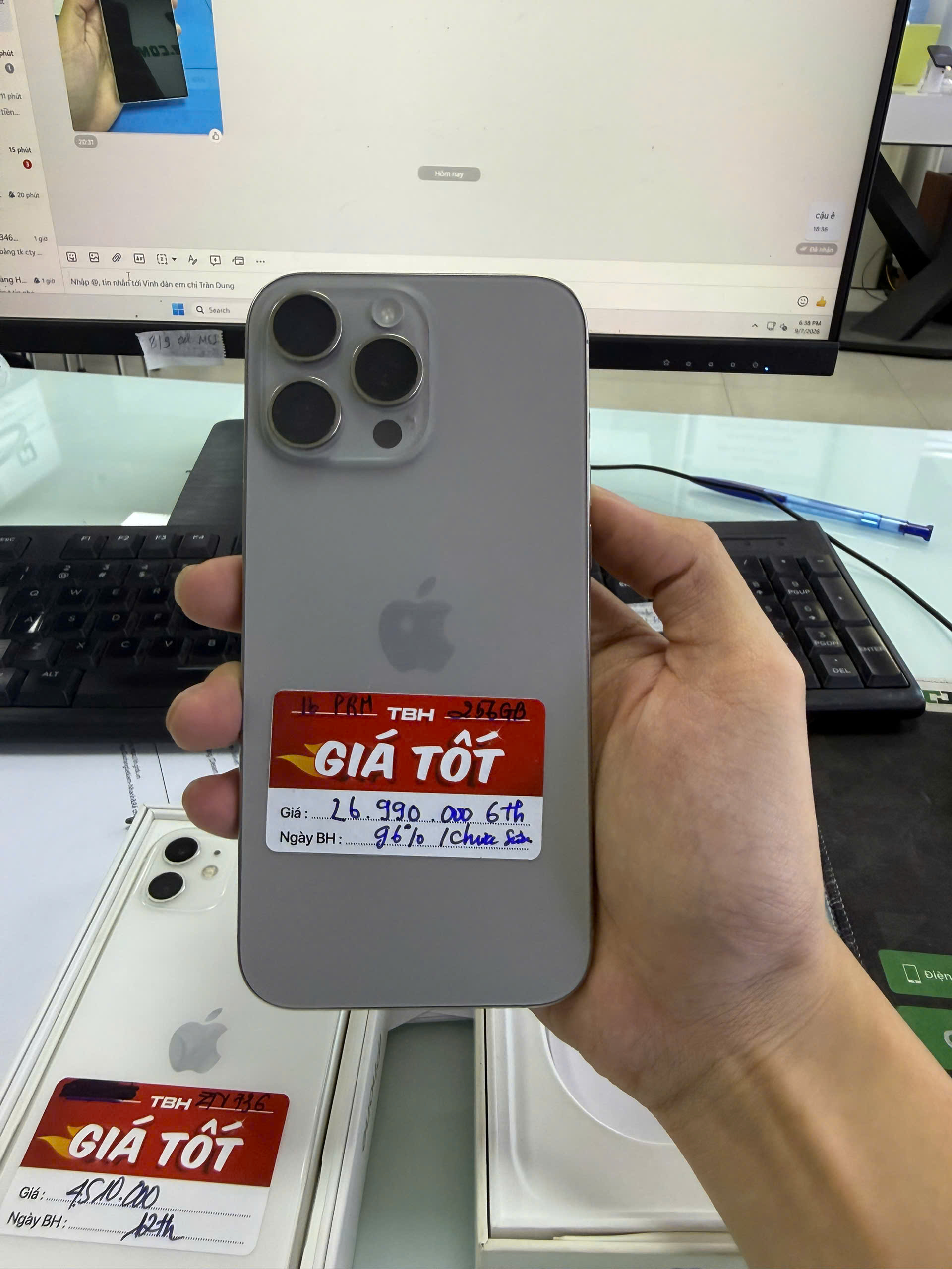 ĐTDĐ Apple iPhone 16 Pro Max 256GB Natural Titanium_MYWY3VN/A - SF54C0V7Q5W - MYWY3VN