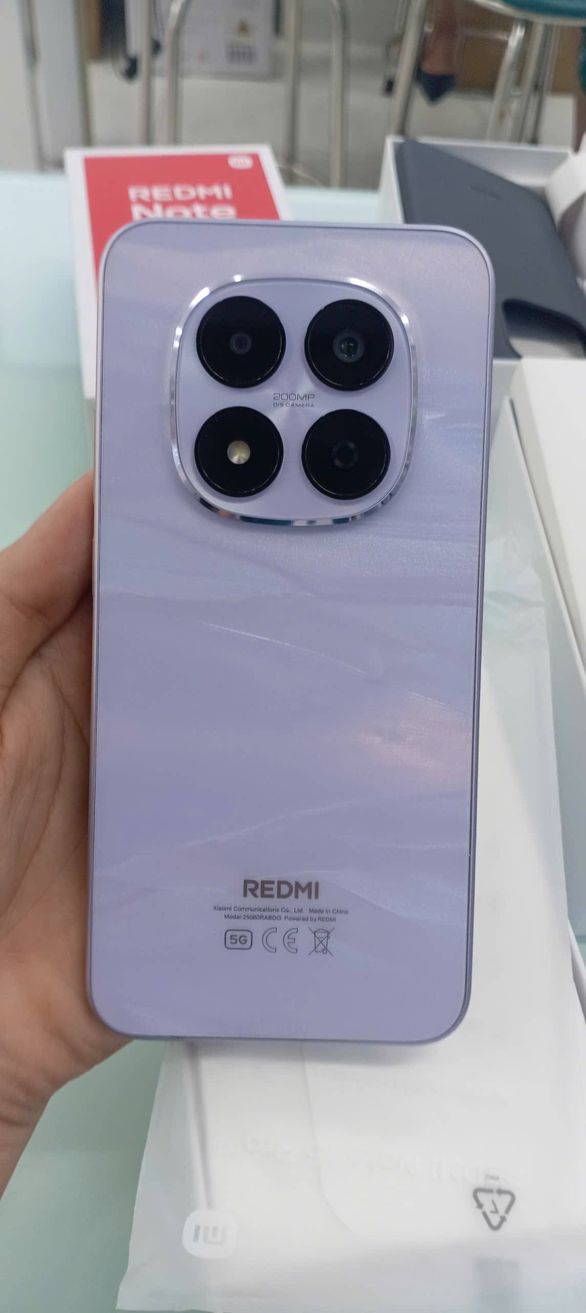 ĐIỆN THOẠI DI ĐỘNG (TEL) REDMI NOTE 15 PRO 5G 6.83/MTK D7400-Ultra/12G/256G/200MP+8MP/20MP/6580mAh (25080RABDG)/TÍM (69325544704