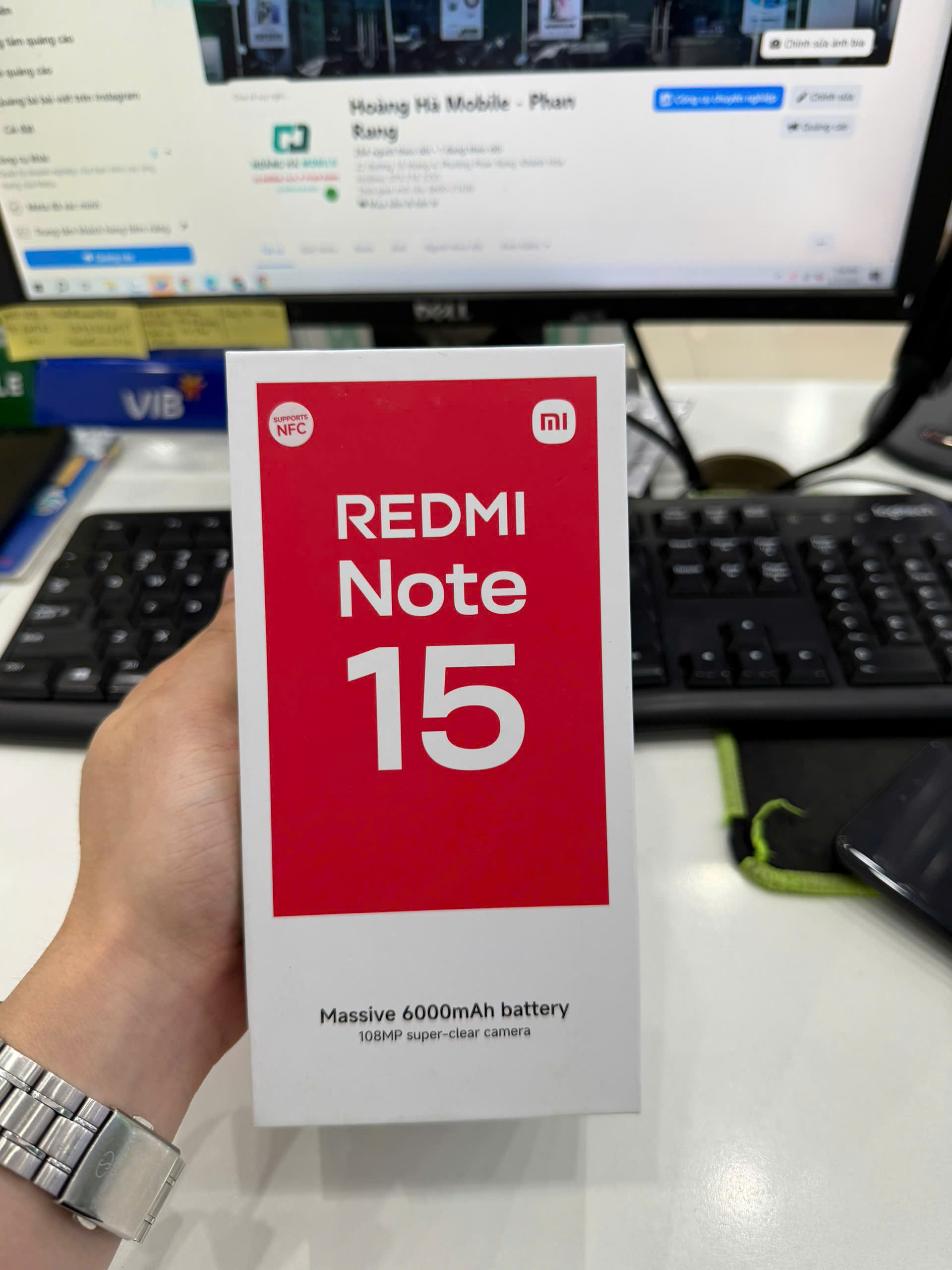ĐIỆN THOẠI DI ĐỘNG (TEL) REDMI NOTE 15 6.77"/MTK Helio G100-Ultra/6G/128G/108MP+2MP/20MP/6000mAh