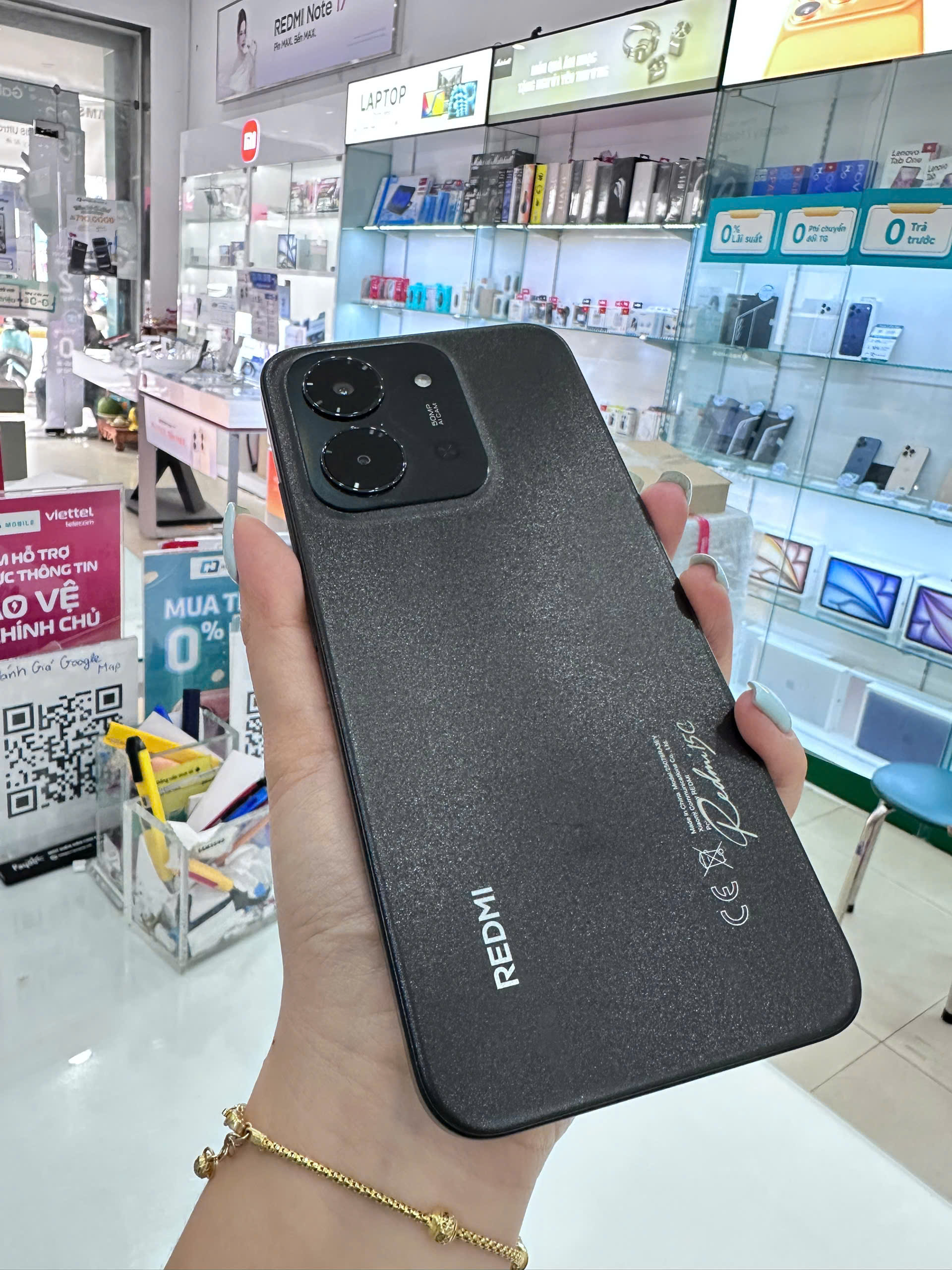 ĐIỆN THOẠI DI ĐỘNG (TEL) REDMI 15C 6.9"/MTK Helio G81 Ultra/4G/128G/50MP+QVGA/8MP/6000mAh (25078RA3EY)/ĐEN