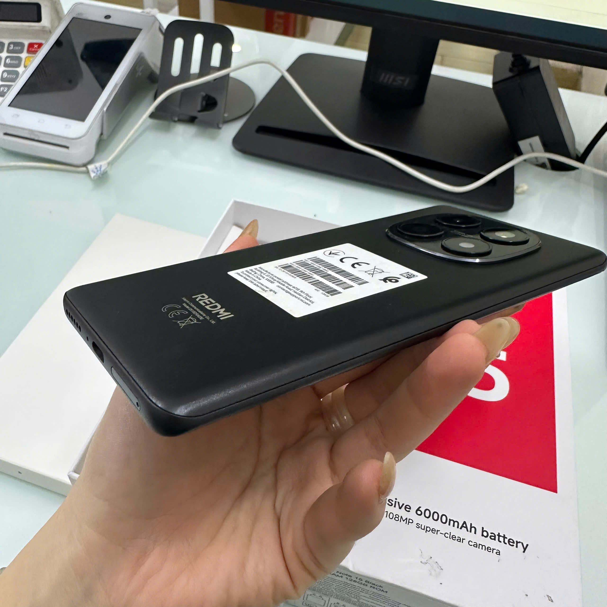 ĐIỆN THOẠI DI ĐỘNG (TEL) REDMI NOTE 15 6.77"/MTK Helio G100-Ultra/6G/128G/108MP+2MP/20MP/6000mAh (2510DRA23E)/ĐEN (6932554476113