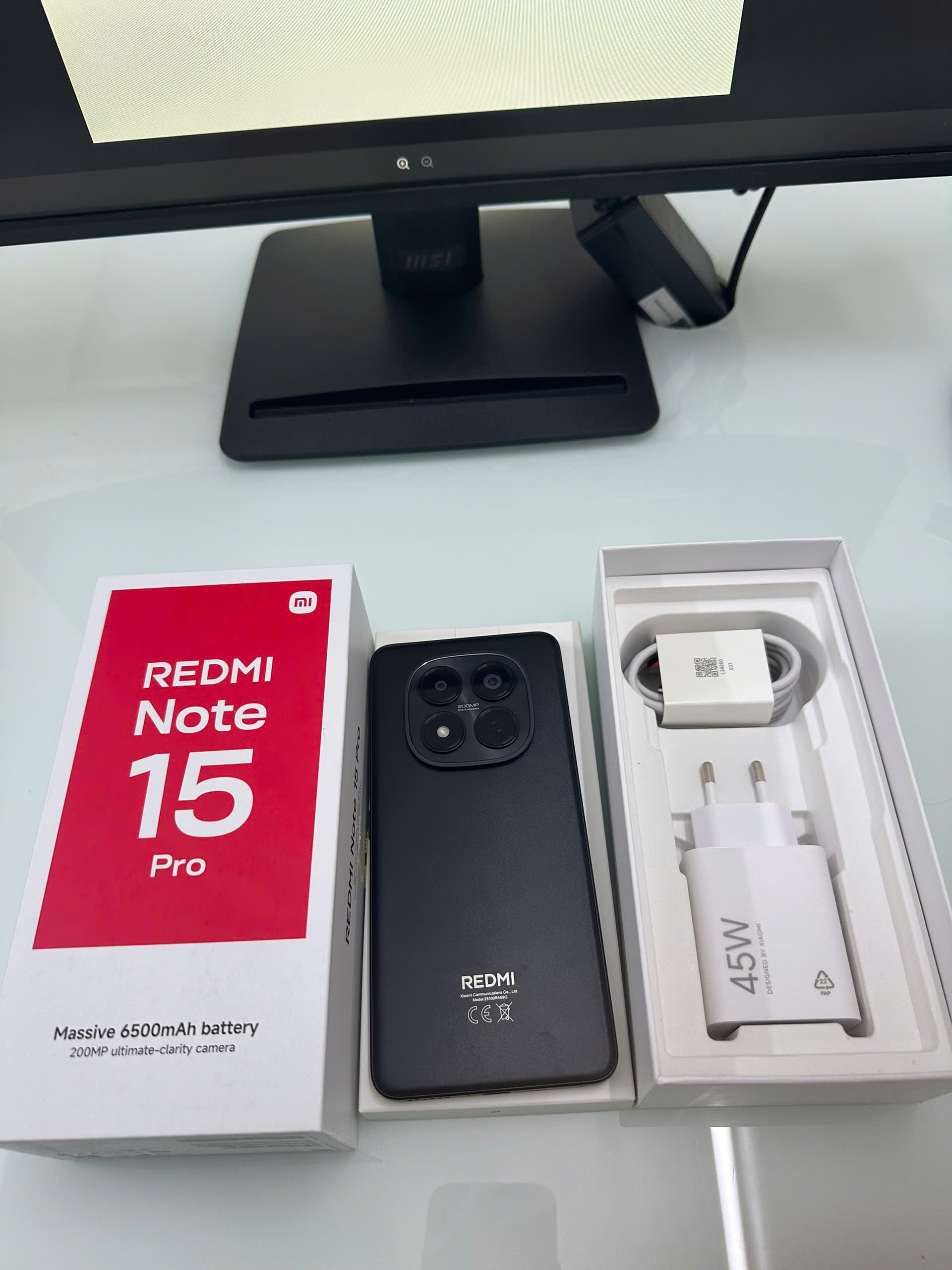 ĐIỆN THOẠI DI ĐỘNG (TEL) REDMI NOTE 15 PRO 6.77"/MTK Helio G200-Ultra/8G/256G/200MP+8MP/32MP/6500mAh (25100RA69G)/ĐEN (693255446
