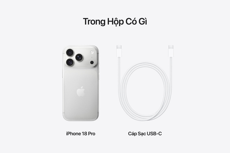 iPhone 18 Pro Max cáp sạc USB-C.