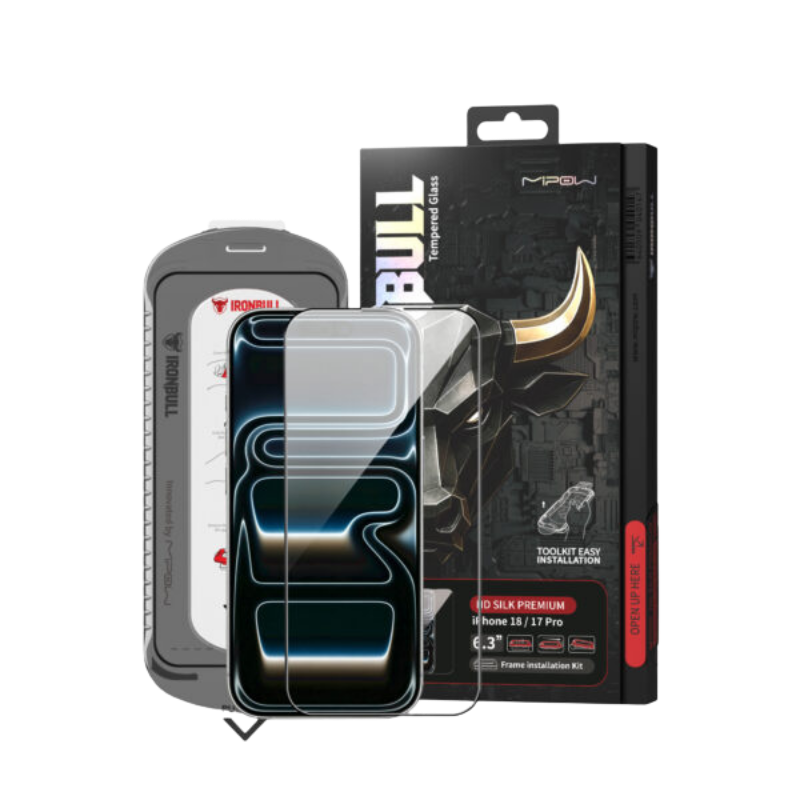 Kính cường Lực iPhone 18Pro/17Pro 6.3inch MIPOW IRONBULL HD Silk Premium