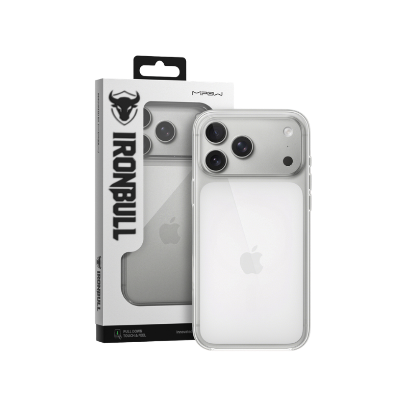 Ốp Lưng iPhone 18 Pro Max /17 Pro Max MIPOW IRONBULL Soft TPU Transparent