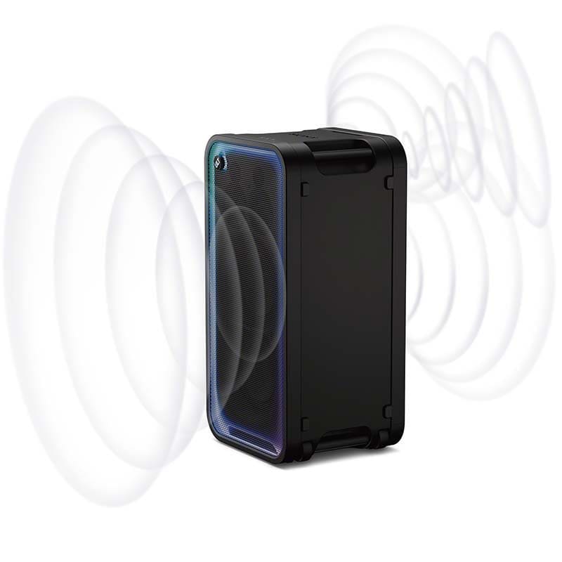 Thiết kế âm thanh 360° của loa Sony ULT TOWER MAX phù hợp với những buổi tiệc mà người tham dự đứng ở nhiều vị trí