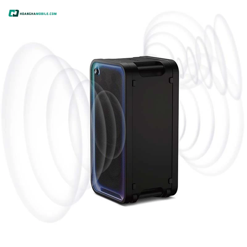 Thiết kế âm thanh 360° của loa Sony ULT TOWER MAX phù hợp với những buổi tiệc mà người tham dự đứng ở nhiều vị trí Thiết kế âm thanh 360° của loa Sony ULT TOWER MAX phù hợp với những buổi tiệc mà người tham dự đứng ở nhiều vị trí