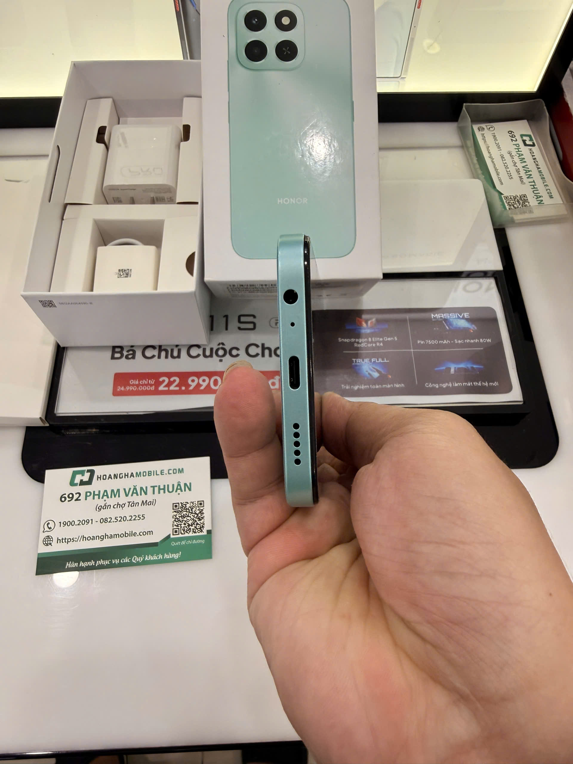 Điện thoại thông minh Honor X6c (6+128GB) Xanh (Ocean Cyan)_NIC-LX2 (Demo) - 865672071533590 - X6CNICLX2Z