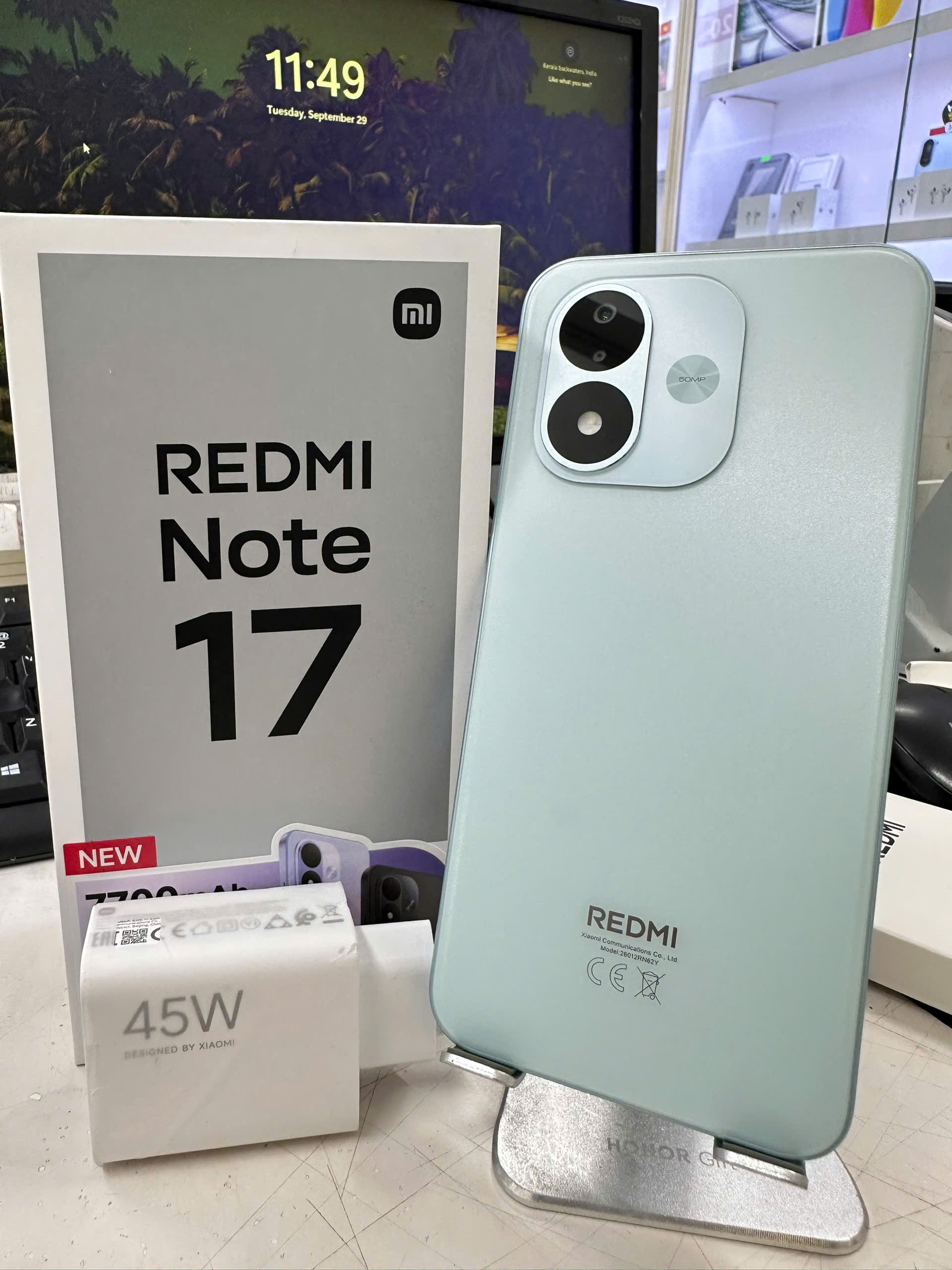 ĐIỆN THOẠI DI ĐỘNG (TEL) REDMI NOTE 17 6.99"/SNAP 6S 4G GEN 2/4G/128G/50MP+Auxiliary/16MP/7700mAh (26012RN62Y)/XANH - TBH