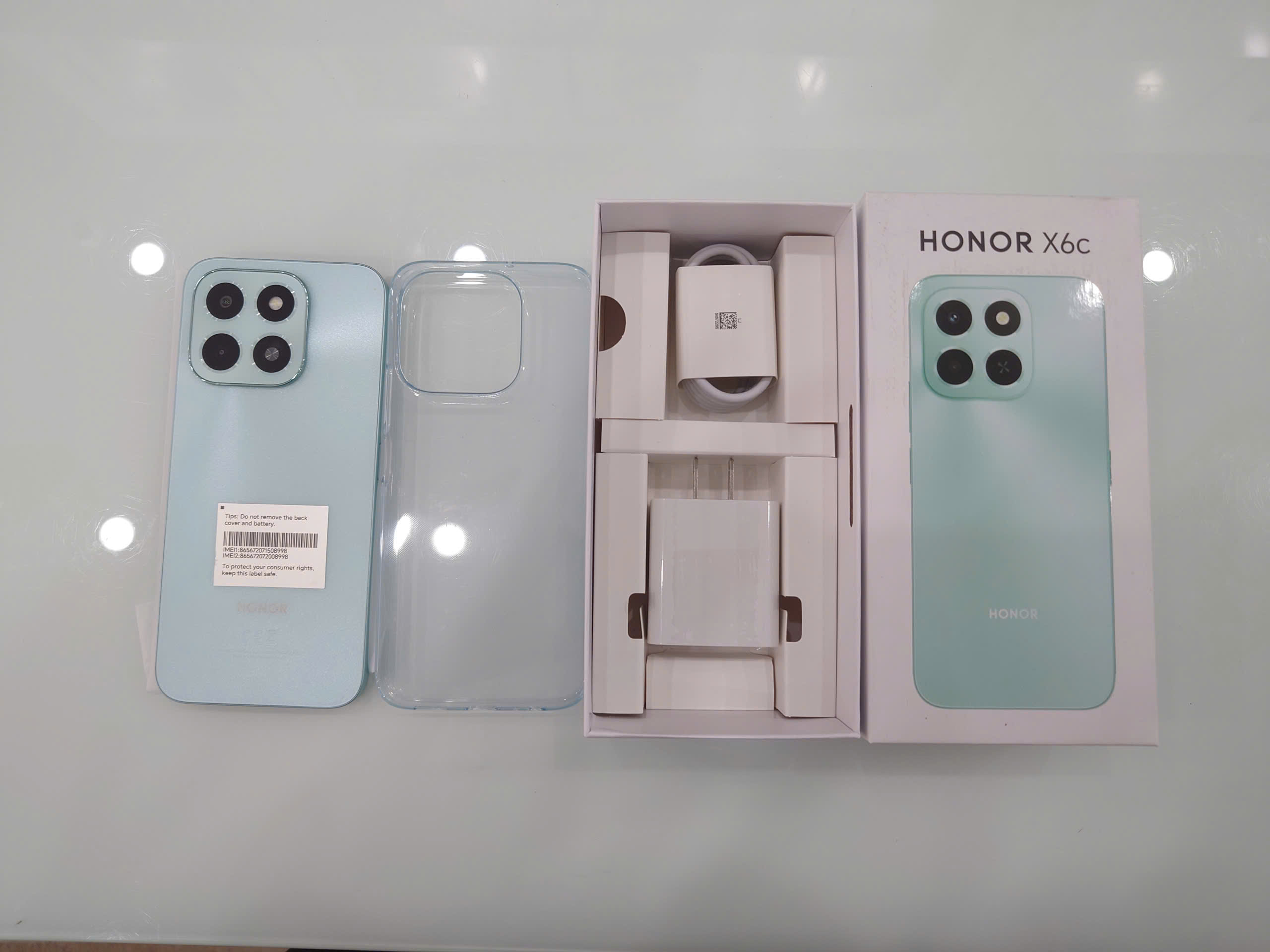 Điện thoại thông minh Honor X6c (6+128GB) Xanh (Ocean Cyan)_NIC-LX2