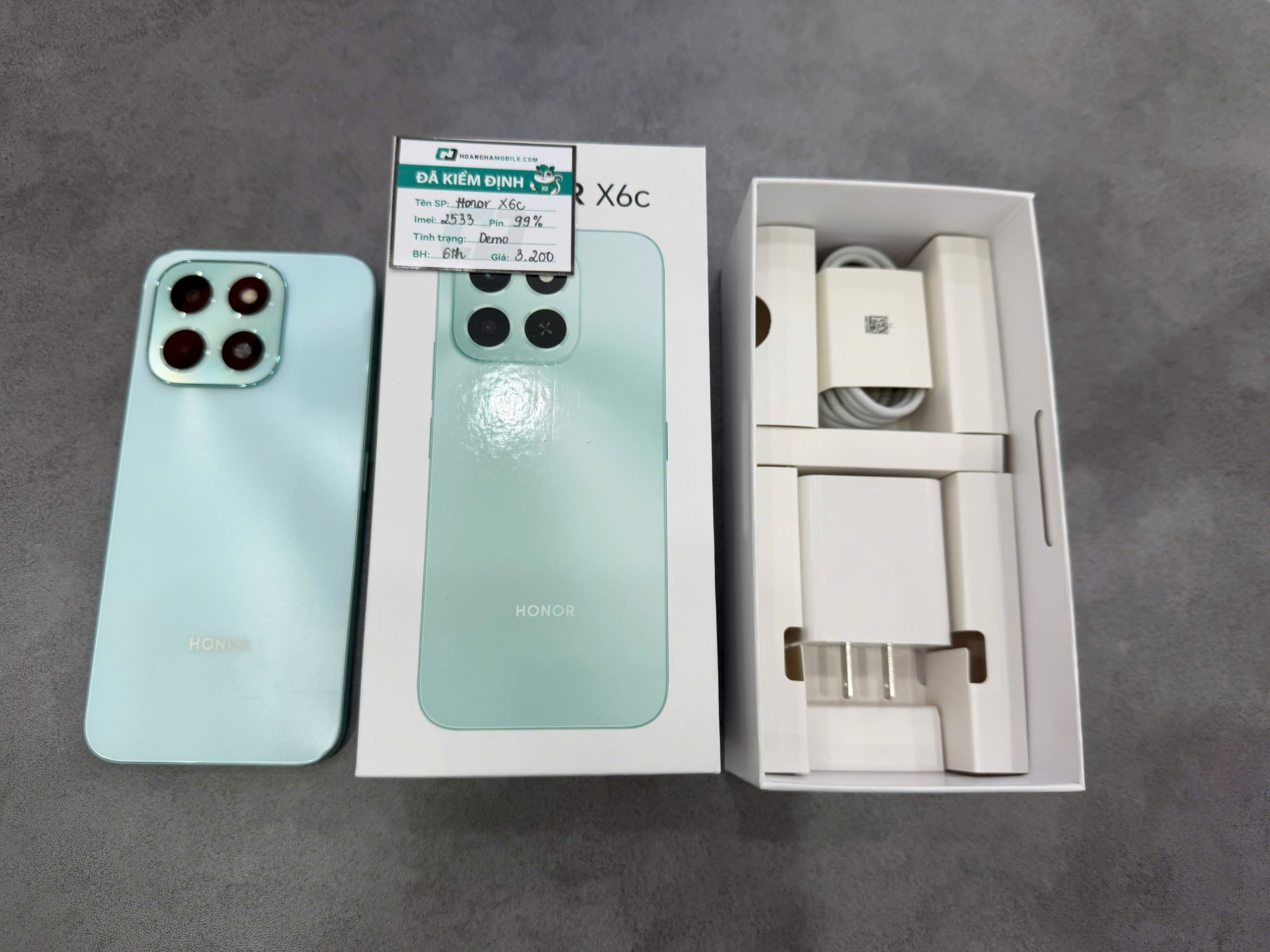 Điện thoại thông minh Honor X6c (6+128GB) Xanh (Ocean Cyan)