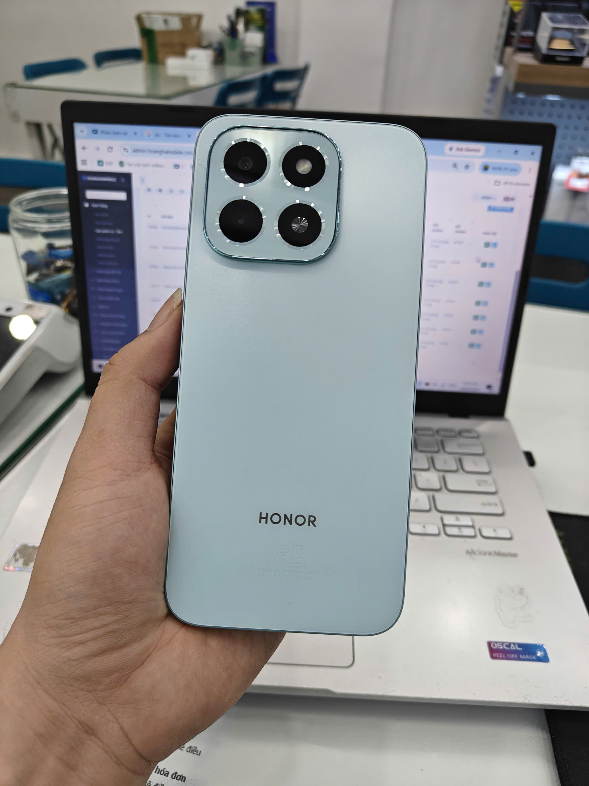 Điện thoại thông minh Honor X6c (6+128GB) Xanh (Ocean Cyan)
