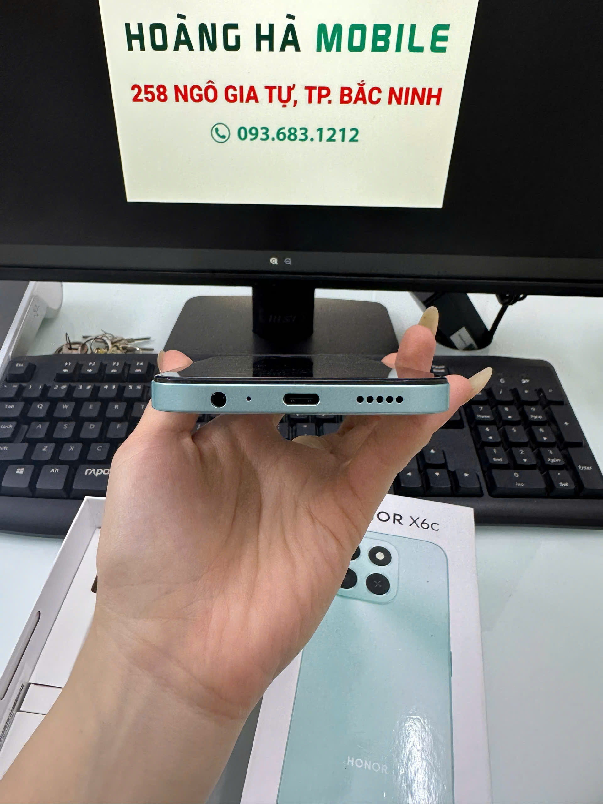 Điện thoại thông minh Honor X6c (6+128GB) Xanh (Ocean Cyan)_NIC-LX2 (Demo) - 865672071524706 - X6CNICLX2ZTN