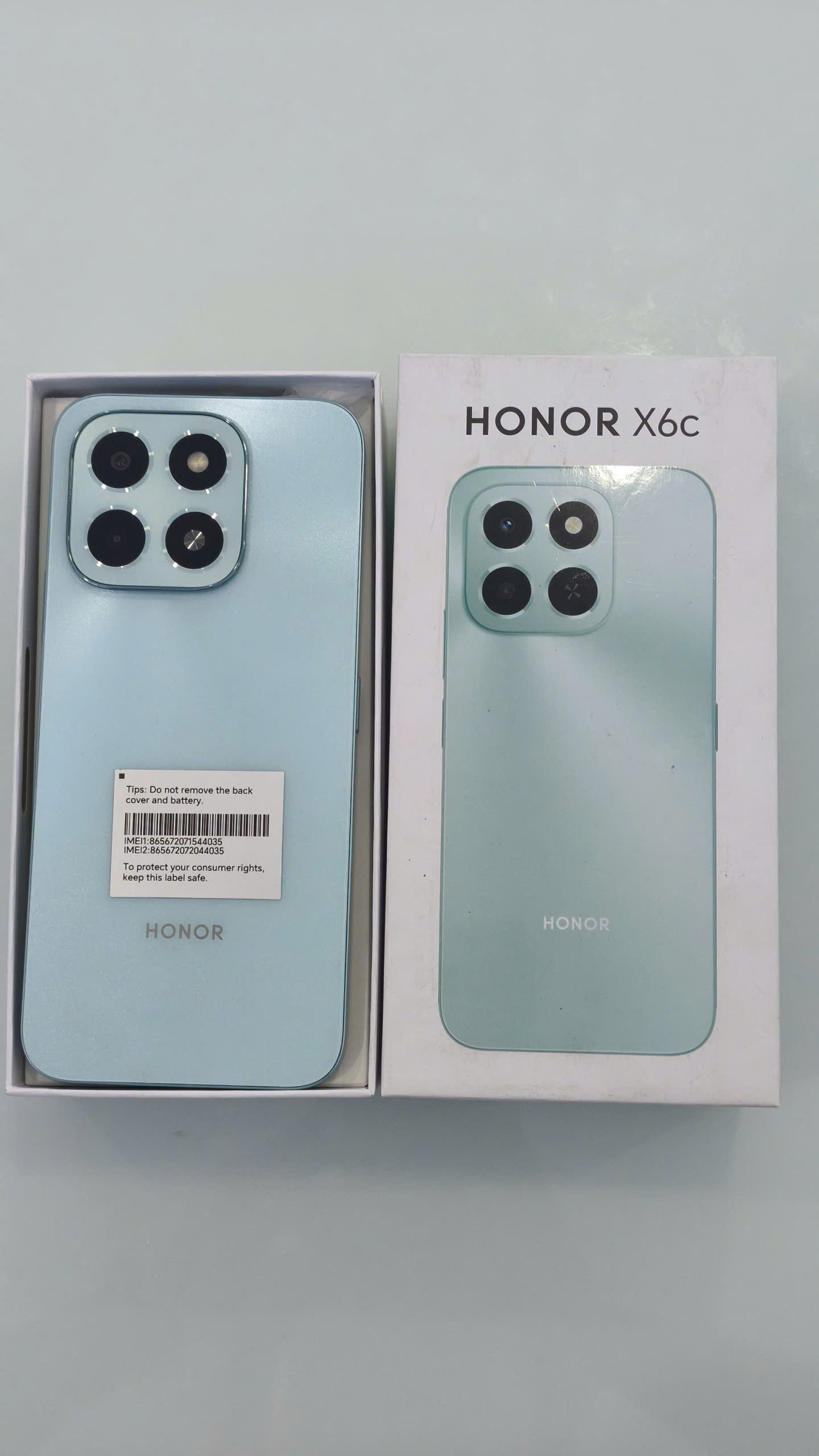 Điện thoại thông minh Honor X6c (6+128GB) Xanh (Ocean Cyan)_NIC-LX2 (Demo) - 865672072044035 - X6CNICLX2ZTN