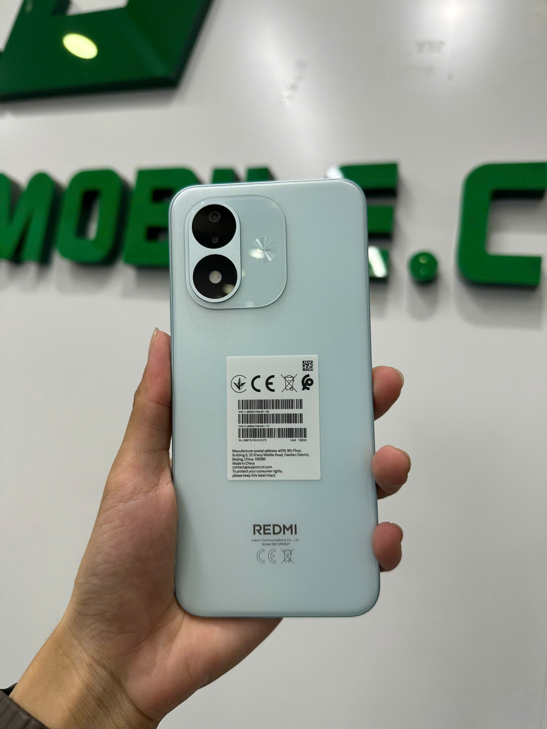 ĐIỆN THOẠI DI ĐỘNG (TEL) REDMI NOTE 17 6.99"/SNAP 6S 4G GEN 2/4G/128G/50MP+Auxiliary/16MP/7700mAh (26012RN62Y)/XANH (69390930337