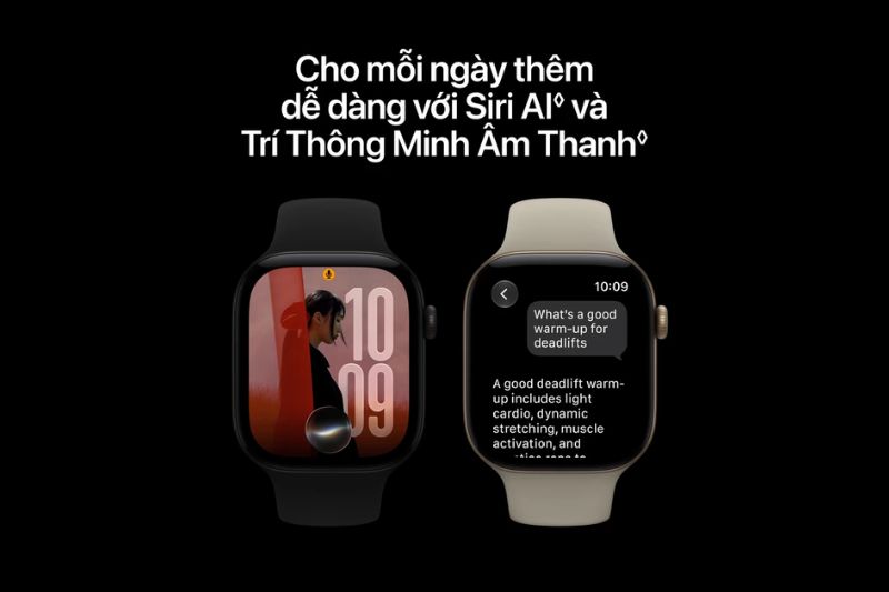 Series 12 còn hỗ trợ Siri AI được Apple Intelligence tăng cường