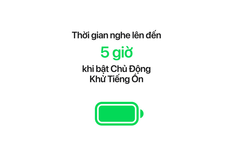 AirPods 5 Hộp Sạc Không Dây đạt thời lượng tối đa 5 giờ cho mỗi lần sạc