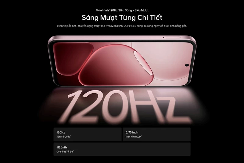 Màn hình với tần số quét 120hz. Màn hình với tần số quét 120hz.