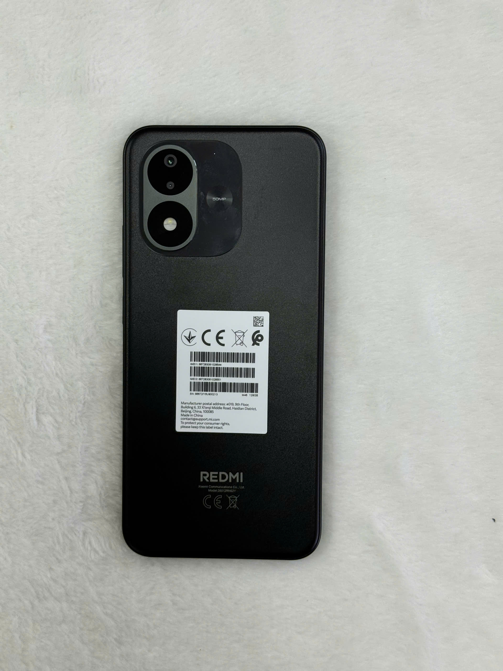 ĐIỆN THOẠI DI ĐỘNG (TEL) REDMI NOTE 17 6.99"/SNAP 6S 4G GEN 2/4G/128G/50MP+Auxiliary/16MP/7700mAh (26012RN62Y)/ĐEN (693909303378