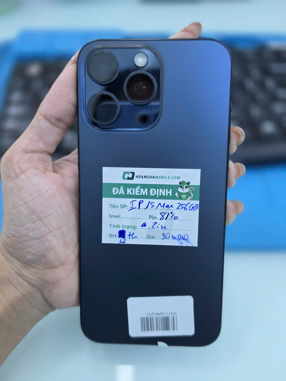 ĐTDĐ Apple iPhone 15 Pro Max 256GB Blue Titanium