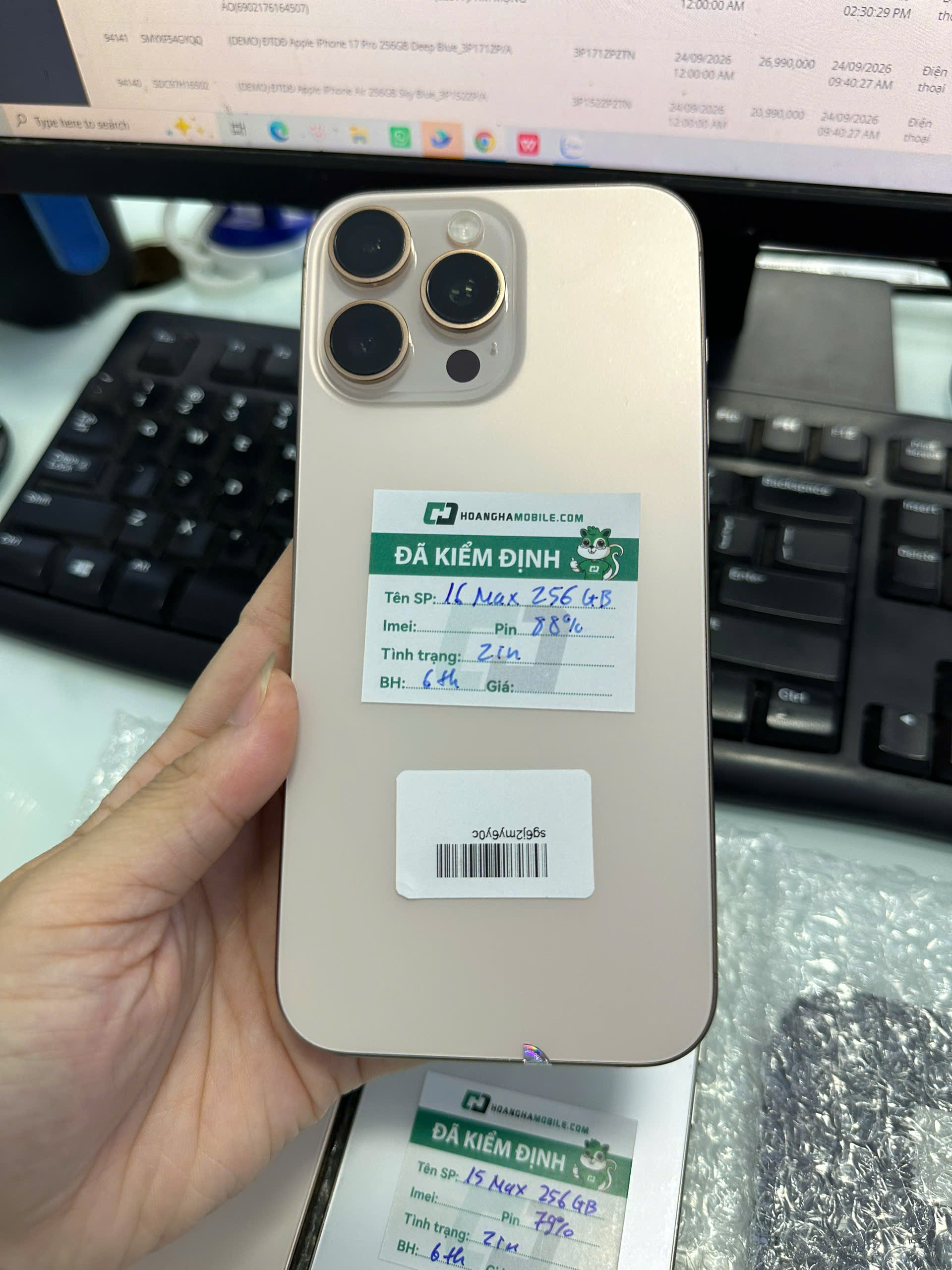 ĐTDĐ Apple iPhone 16 Pro Max 256GB Desert Titanium - CŨ 