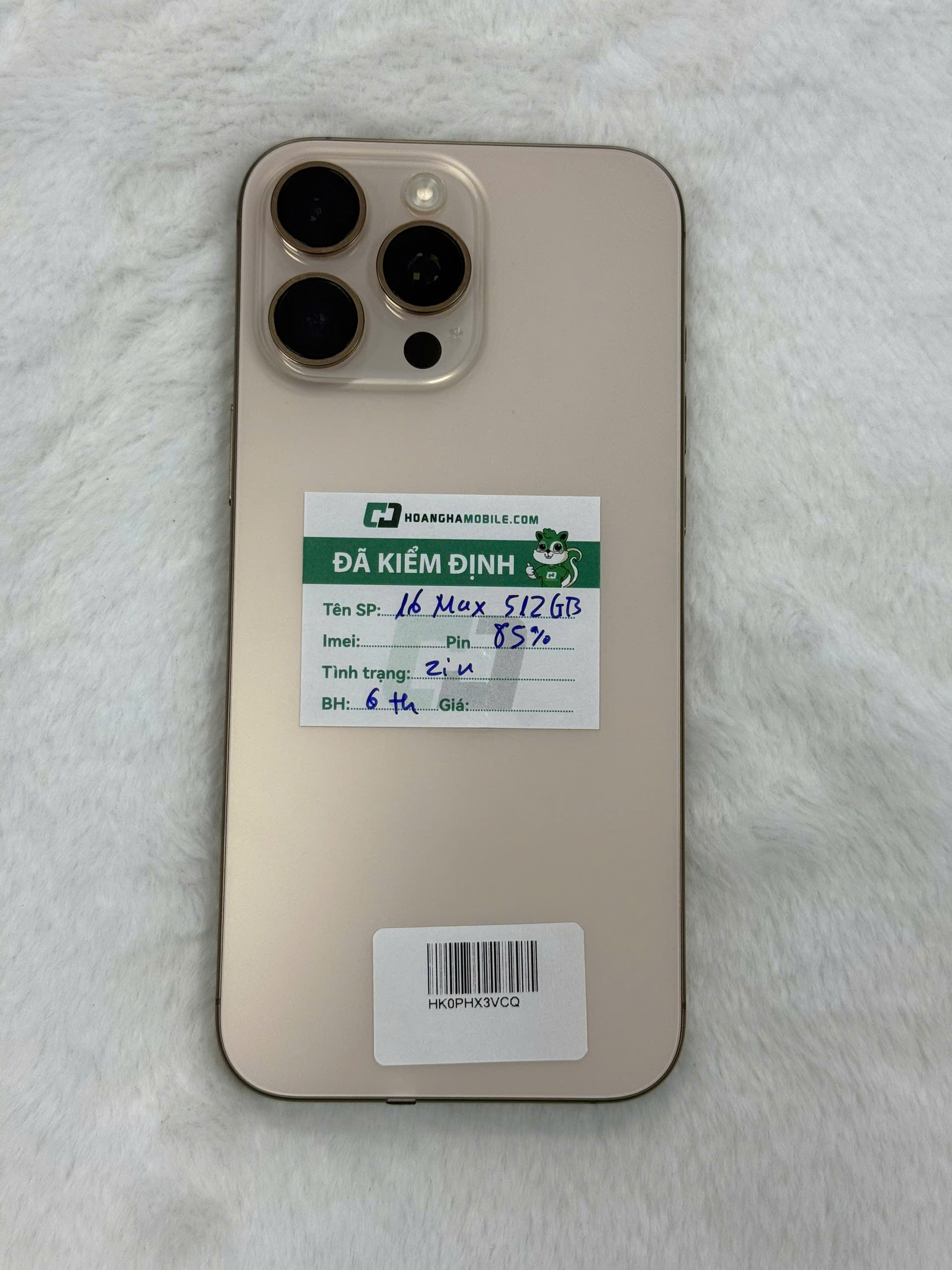 ĐTDĐ Apple iPhone 16 Pro Max 512GB Desert Titanium_MYX23VN/A - HK0PHX3VCQ - MYX23VN