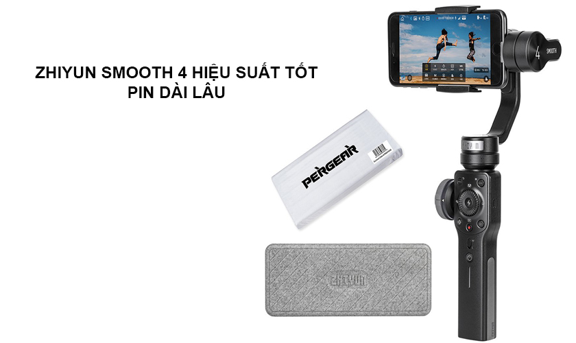 Zhiyun Smooth 4 có hiệu suất tốt, pin hoạt động ổn định liên tục lên đến 12 giờ