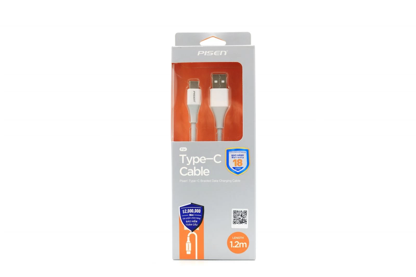 Cáp sạc Pisen USB Type-C. Cáp sạc Pisen USB Type-C.