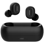 Tai nghe Bluetooth QCY T1C - Tai nghe không dây in-ear, màu Đen/Trắng, 20 giờ chơi nhạc