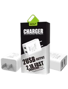 Củ sạc Golf GF-U206 2 cổng USB-A - Chính hãng
