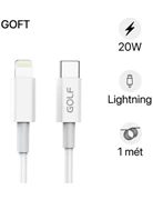 Cáp Golf Type-C to Lightning PF 20W GC-81P 1m - Chính hãng