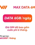SIM Vietnamobile Max Data 6M