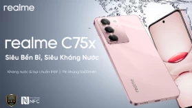 Ra mắt sản phẩm mới realme C75x - Kháng nước IP69 - Pin khủng 5600mAh