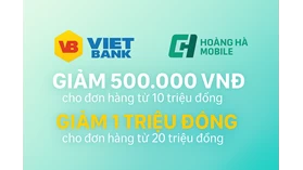 Giảm đến 1 triệu khi thanh toán qua thẻ tín dụng Vietbank tại Hoàng Hà Mobile